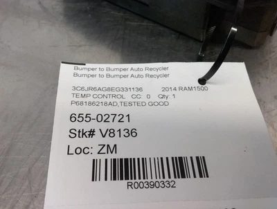 13-23 DODGE 1500 PICKUP Temperature Control Classic Style - Image 1 of 4