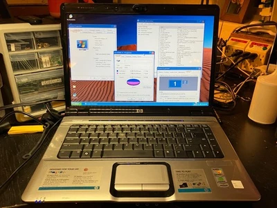 HP Pavilion dv6000 Laptop Turion 64 1.81GHz 2GB RAM 16GB SSD Win XP Wifi Webcam - Image 1 of 4