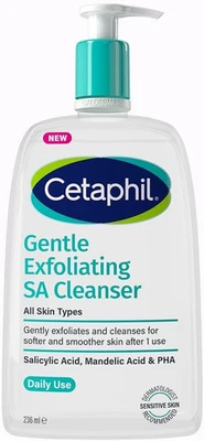 GALDERMA Cetaphil Gentle Exfoliating Salicylic Acid Cleanser, SA Face Wash & Body Wash