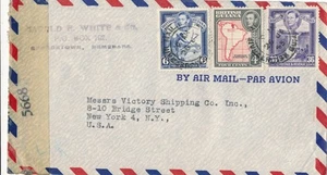 UK England 1945 British Guyana to New York US Censor EXAMINED BY 5668 - Picture 1 of 2