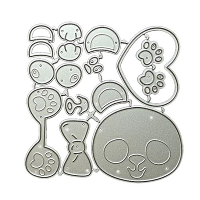 Cute Bear Metal Cutting Dies Scrapbooking Stencil Die Cuts Card Embossing Album - Image 1 of 4