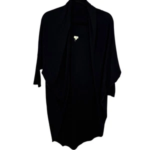 Cárdigan Anthropologie Moth Open Cocoon Talla M/L Negro Manga Dolman Encogerse de hombros - Imagen 1 de 8