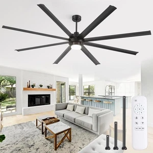 96 inch Large Ceiling Fan Outdoor Industrial Ceiling Fan with Light and Remot... - Picture 1 of 7
