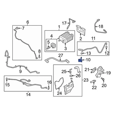 For Ford Fusion 2010-2020 Ford 9U5Z9C915J Vapor Canister Purge Solenoid Foto 1 de 4