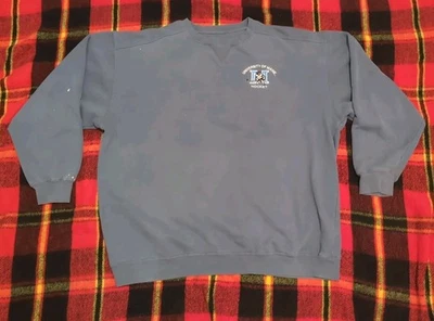 SUDADERA VINTAGE DE HOCKEY DE LA UNIVERSIDAD DE MAINE CUELLO REDONDO BLACK BEARS LEE XL AZUL Foto 1 de 4