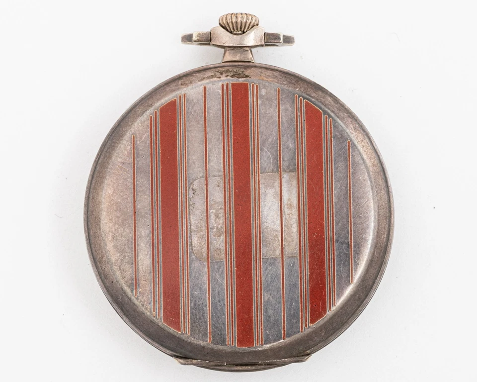 Antique Girard-Perregaux Pocket Watch w/Silver Case w/Red Strip INLAY! Must See! - Image 1 of 4
