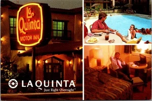 LA QUINTA MOTOR INN multi view Roadside advertisement Postcard - Picture 1 of 2