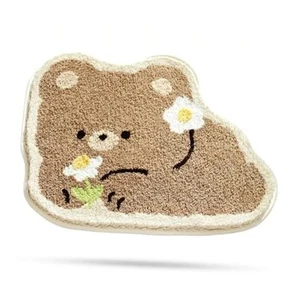 Bear Bathroom Rug Animal Bath Mat, Non-Slip Soft Shower Rug 5.flower Bear - Picture 1 of 8