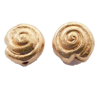 50 PCS 10X5MM SHELL SPACER  BRUSHED BEAD GENUINE COPPER  797 - Image 1 of 3