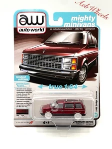 Auto World Mighty Minivans 1985 Dodge Caravan CHASE (red) Release 2 Version B - Picture 1 of 3
