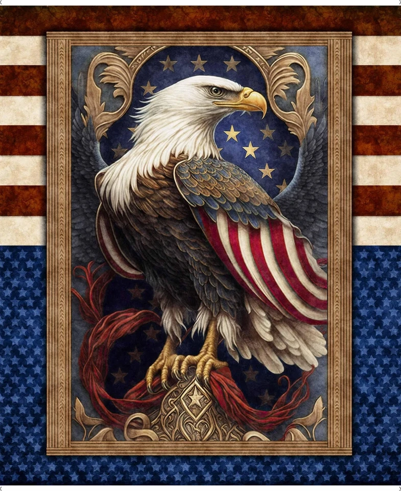 Panel QT Fabrics American Spirit 30124 X Patriotic Eagle - Algodón Foto 1 de 1