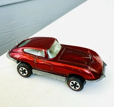 Topper Johnny Lightning 1969 personalizado XKE rojo Jaguar de colección con interior blanco Foto 1 de 4