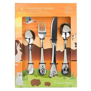 NEW Stanley Rogers Aus Animals Children's Cutlery Set 4pce - Picture 1 of 3