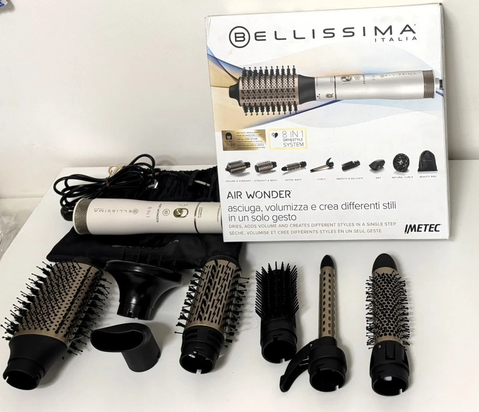 Spazzola Imetec Bellissima Air Wonder 8in1 Pari Al Nuovo - Immagine 1 di 1