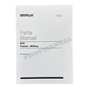 Caterpillar Cat D7G Tractor Military Parts Catalog Manual ser 3ZD1-Up - Picture 1 of 4