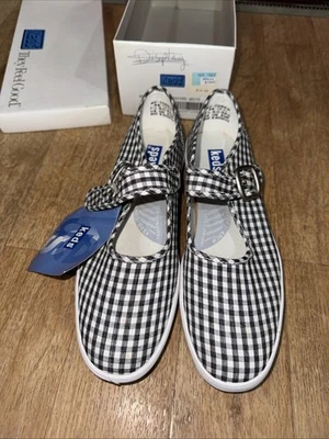 Zapatillas sin cordones Keds x Kate Spade para mujer con guinga blancas y negras talla 7,5 nuevas Foto 1 de 4