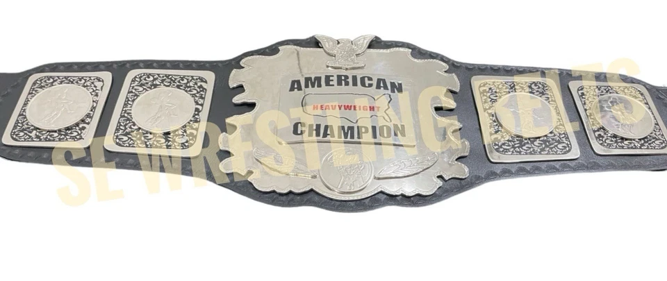 American World Heavyweight Wrestling Championship Belt Adult Size 4mm Replica - Image 1 of 1