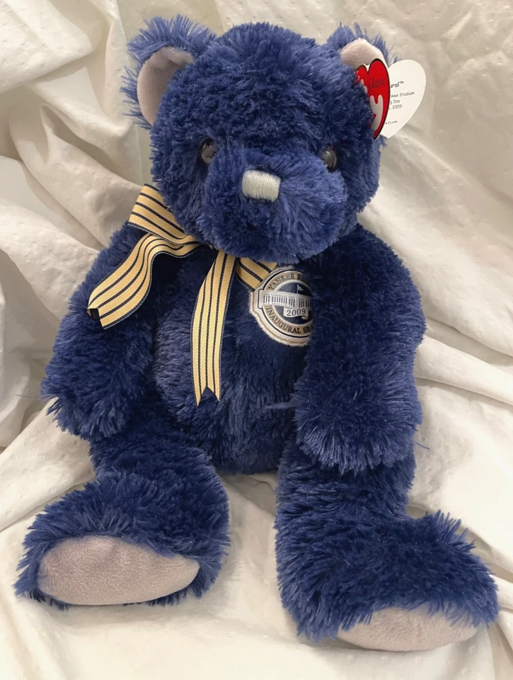 RARE Ty Classic 2009 Bear Plush Inaugural Yankee Stadium 13" Stuffed Animal