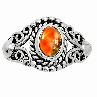 Колючая устрица бирюза - Аризона 925 пробы кольцо s.7.5 ювелирных изделий R-1358 - Изображение 1 из 4