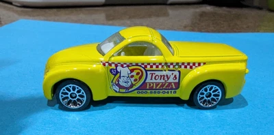 Литой под давлением желтый грузовик Chevrolet SSR Tony's Pizza 2001 от Mattel почти как новый - Изображение 1 из 4