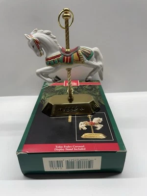 Hallmark 1992 Tobin Fraley Carousel Horse Ornament w/ Stand – Charles Carmel - Image 1 of 4
