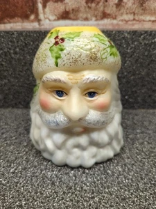 Fenton Christmas Santa Fairy Light Lamp Flowers Milk Glass - Picture 1 of 9