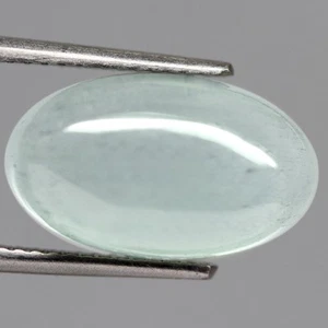 5,9 ct. Pietra Preziosa Naturale Acquamarina Blu Oceano Ovale Cabochon Brasile Ravishing - Foto 1 di 7