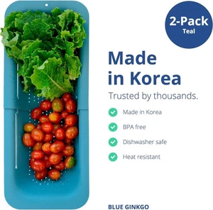 Spülbecken Sieb Körbe - (2er Pack) Gemüse und Obst waschen - Bild 1 von 5