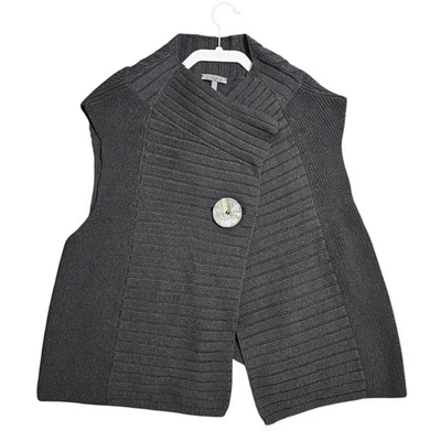 Chaleco suéter informal sin mangas con botones tejido de lana talla 2 Oska chaleco negro Foto 1 de 4