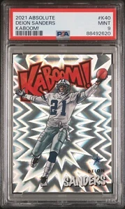 2021 Panini Absolute Kaboom! Deion Sanders #K40 PSA 9 MINT NFL DALLAS COWBOYS - Picture 1 of 2