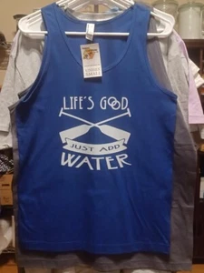 Life's Good Just Add Water Unisex Tank Dragon Boat Kayak SUP Paddle Surf Sport - Picture 1 of 2