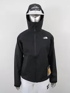 NWT Womens The North Face Valle Vista Waterproof Hooded Rain Jacket Black $170 - Picture 1 of 16