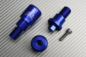 Pair of blue handlebar terminal counterweights Yamaha MT-125 MT125 2020-2023 - Picture 1 of 2