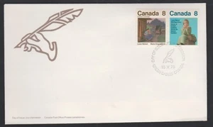 Canada- OFDC 658-59 1975 Canadian Authors pair - Picture 1 of 1