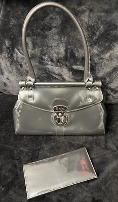 Bolso Cartera Beijo Vintage Mujer Gris Patente Cierre Magnético y Cartera a Juego Foto 1 de 4
