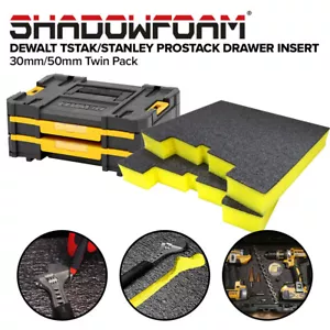 Shadow Foam DeWalt TSTAK/Stanley ProStack Drawer Insert | Cut and Peel Foam - Picture 1 of 27