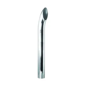 Fortpro 5" O.D. Chrome Curved Exhaust Stack Pipe - 18” Long | F247704 - Foto 1 di 1