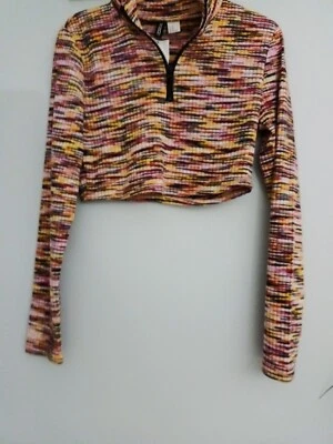 Jersey corto H&M Damas Nuevo Con Etiquetas: Naranja y Rosa Talla M Foto 1 de 4