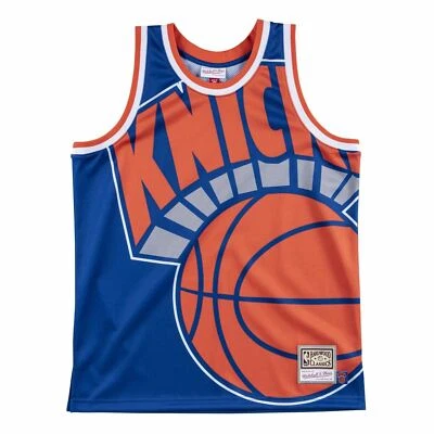 Mens Mitchell & Ness NBA Big Face Fashion Jersey New York Knicks - Image 1 of 2