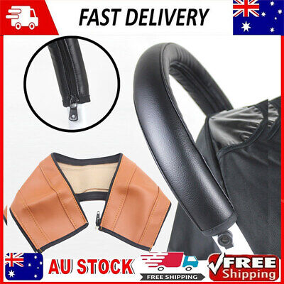Baby Cover Stroller Handle Bar Accessories Pram Faux Leather Protective Cover • 11.37$