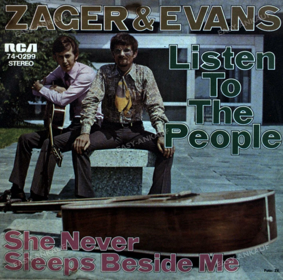 Zager & Evans - Listen To The People / She Never Sleeps Beside Me 7in 1969 . - Image 1 of 1