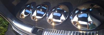 juego de 4 tapacubos cromados lunar nuevos vintage vw volkswagen bug bus porsche 356a 356b Foto 1 de 4