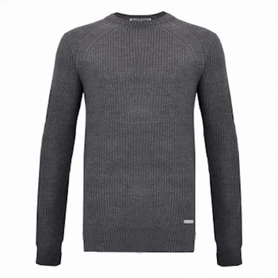Lambretta Rib Knit Jumper Fishermans Knitwear Charcoal Grey Medium £30.00 - Image 1 of 1
