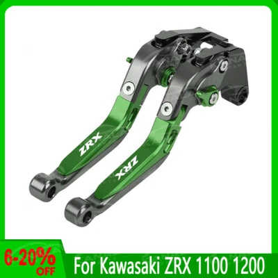 For Kawasaki ZRX 1100 1200 Motorcycle Folding Extendable Brake Clutch Levers NEW Foto 1 de 4