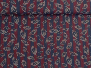 Jersey 100x150cm Federn Streifen  Baumwolljersey Stoffe nähen Kleiderstoffe Rot - Bild 1 von 3