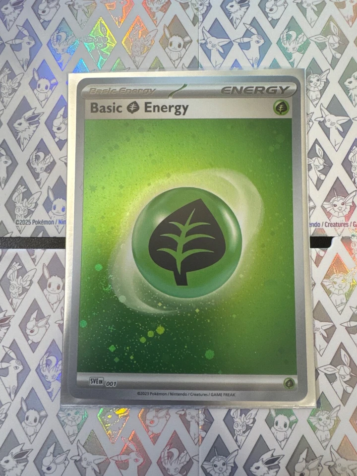 Basic Grass Energy (Cosmos Holo) 001 Sv01: Scarlet & Violet Base Set Holo - Image 1 of 1