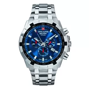 Swiss Alpine Military Herren Uhr Chrono 7043.9135SAM Edelstahl - Bild 1 von 2