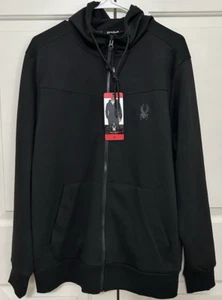 Neu mit Etikett Spyder Active Größe M schwarz Hoodie mit durchgehendem Reißverschluss Langarm Sweatshirt Herren " - Bild 1 von 5