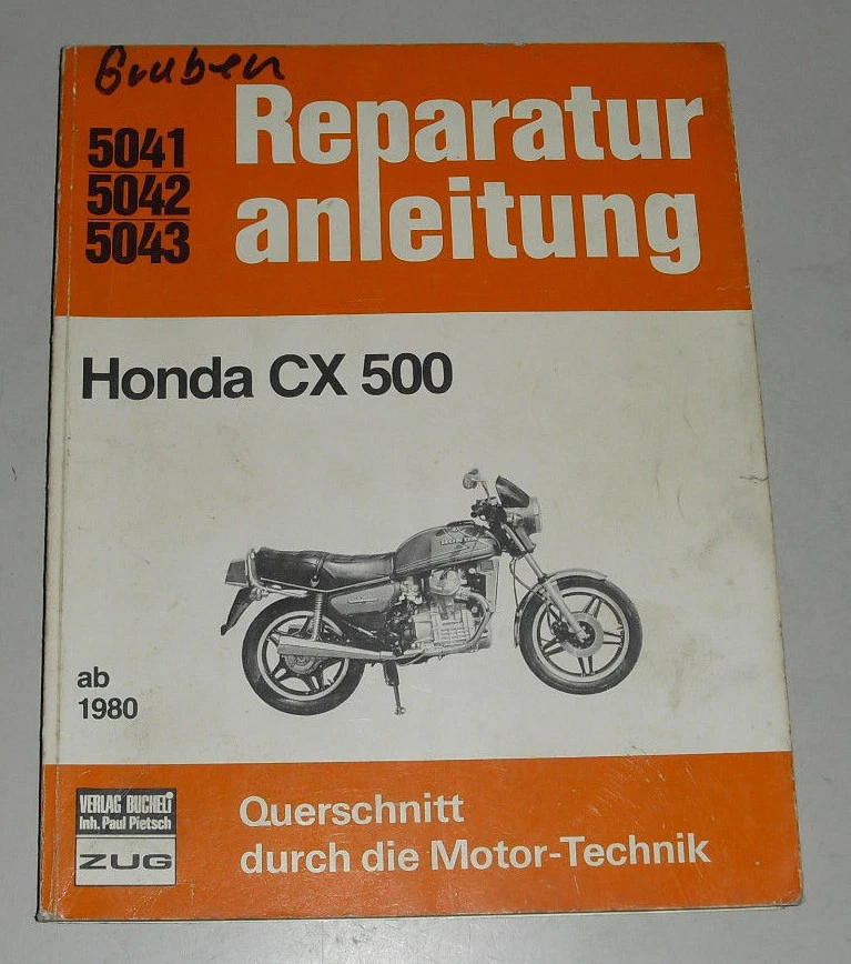 Manual de Reparaciones Honda Cx 500" Bomba de Estiércol "Desde Año 1980 - Imagen 1 de 1