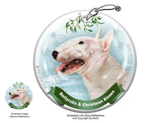 Bellyrubs & Kisses Ornament - White Bull Terrier 056 - Picture 1 of 1